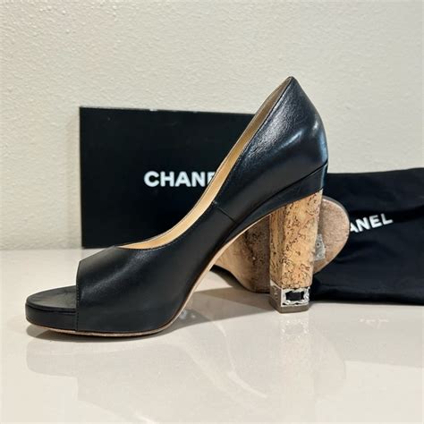 chanel peep toe|CHANEL Peep Toe Heels Pump for sale .